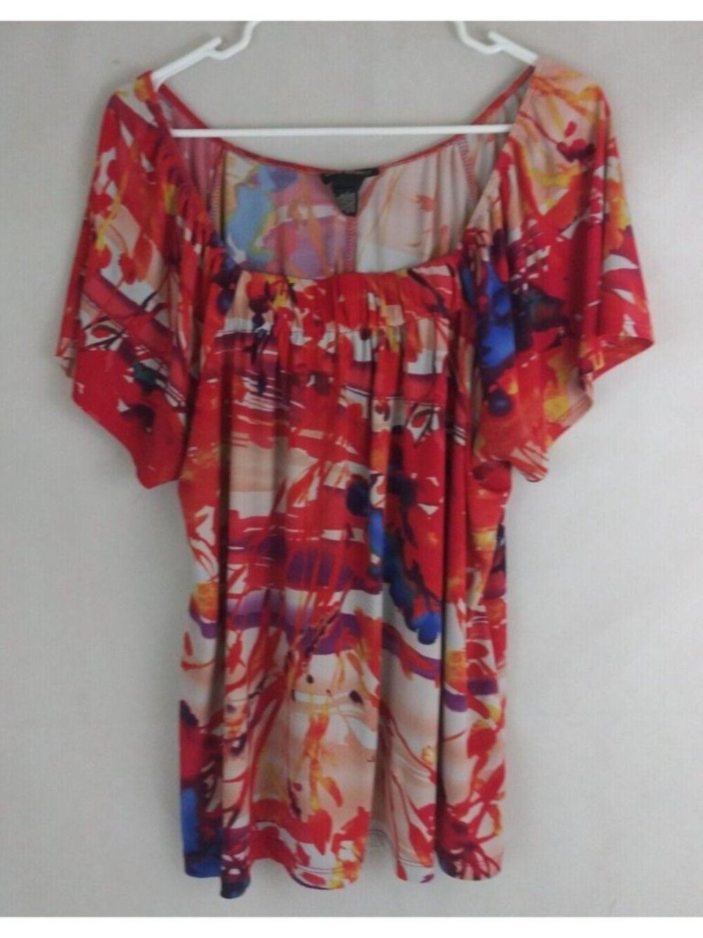 Lane Bryant Women's Colorful Square Neck Blouse Plus Size 18/20W